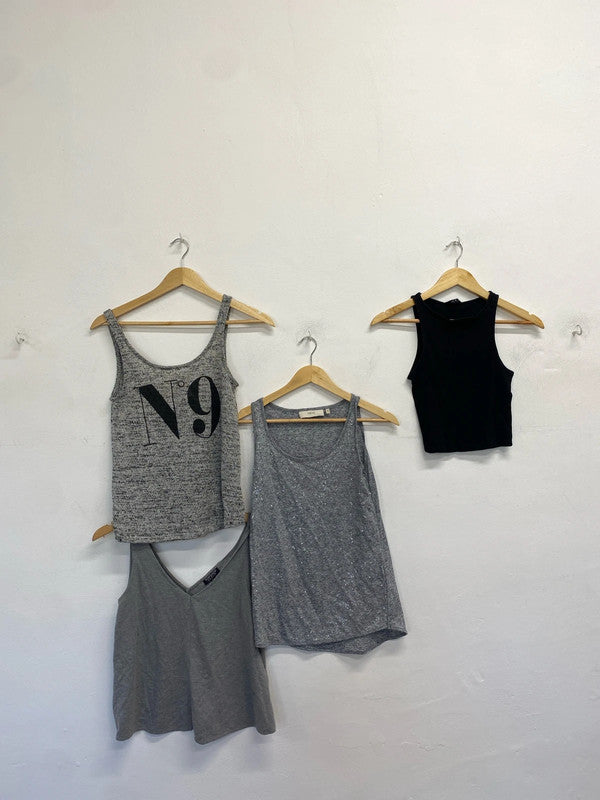 Lovely summer tops bundle h&m next grey black UK 6-8 #6 LK009