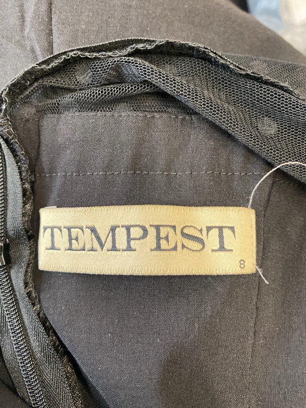 Fabulous Tempest fit & Flare dress mesh detail party dress Uk8 JH001