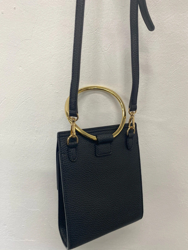 Fabulous Angela Roi black pebbled signature cross body bag RF001