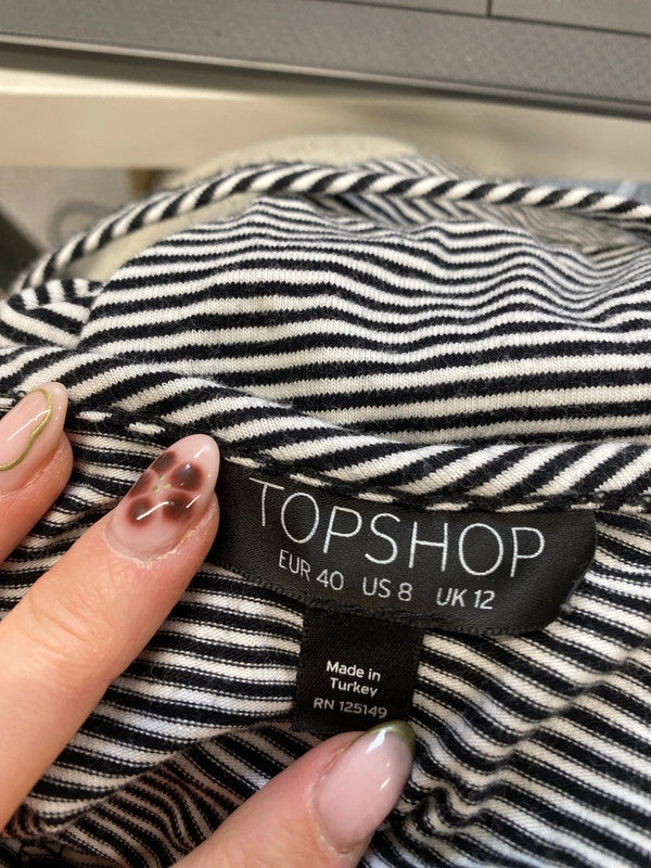 Lovely duo of bodysuits Topshop orange b&w UK 12 NN001 #4