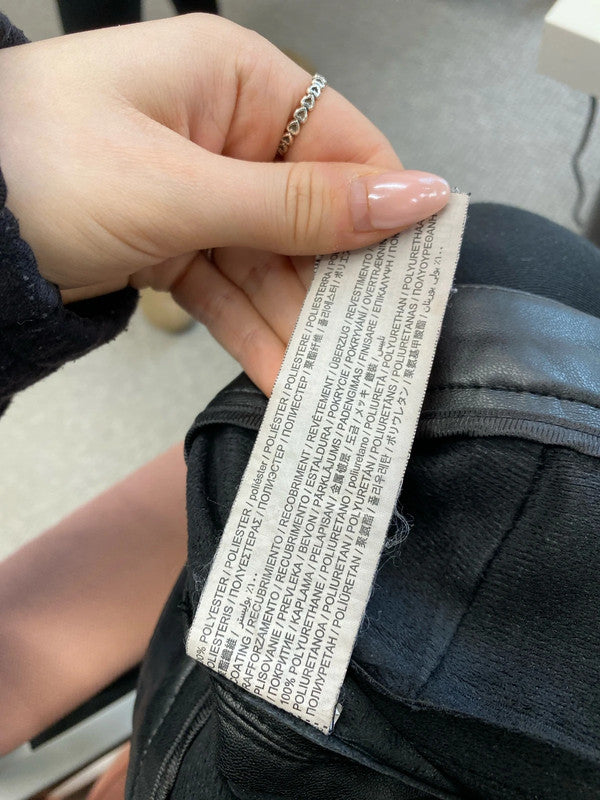 Stunning mango faux leather trousers UK M JB001