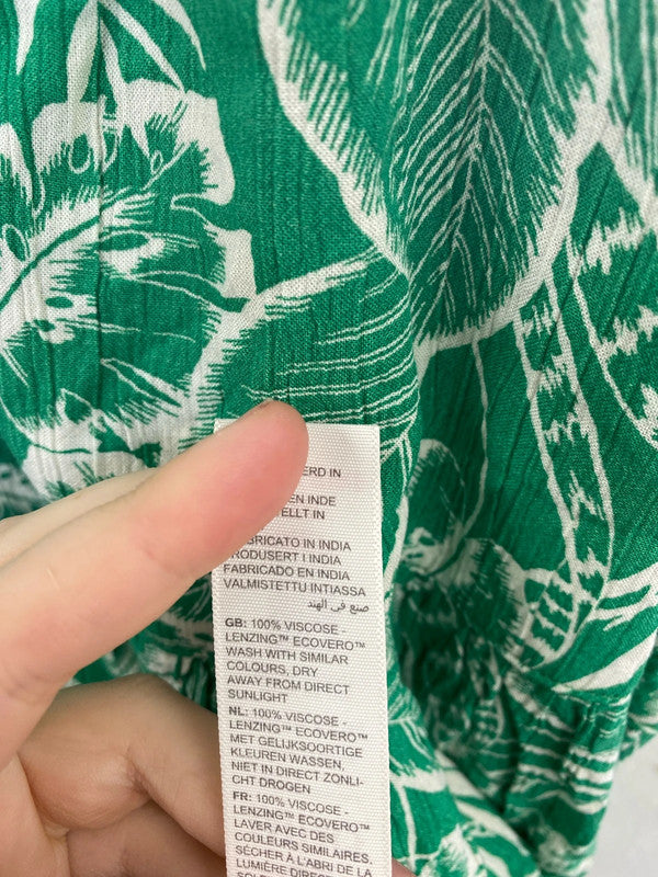 FatFace Gorgeous Emerald Green Botanical Mini Skirt UK 18 KN002