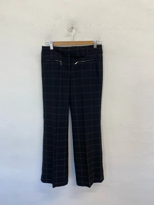 Lovely oasis checked black white trousers UK 8 AG005