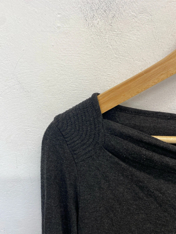 Lovely the white company grey long sleeve top UK 12-14 KM005