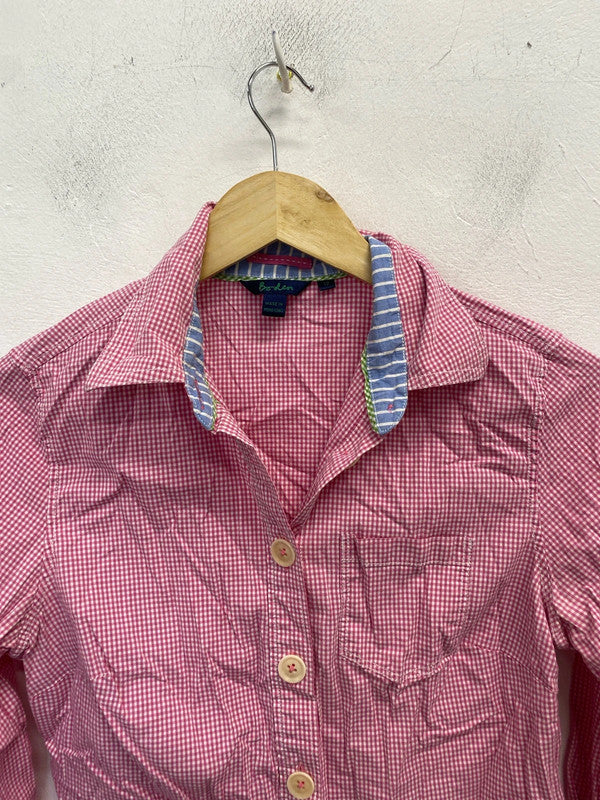 Lovely Boden pink checkered shirt UK 12 MM005