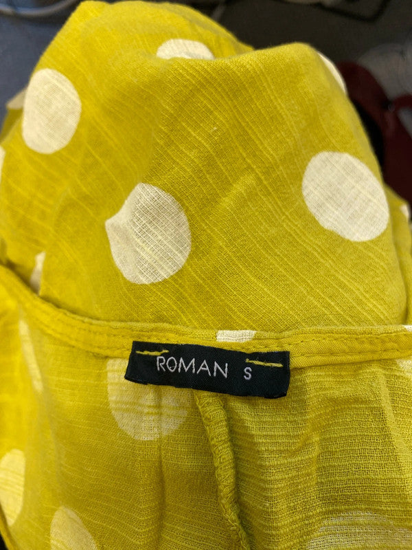 Lovely Roman like spotted blouse lightweight summer UK S AG005