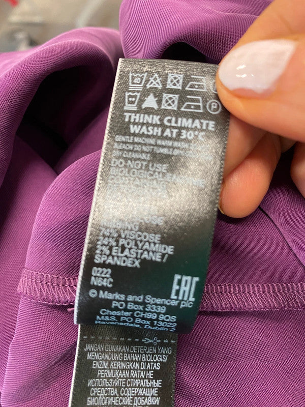 Fabulous Autograph purple stunning Dress Uk12 SS002