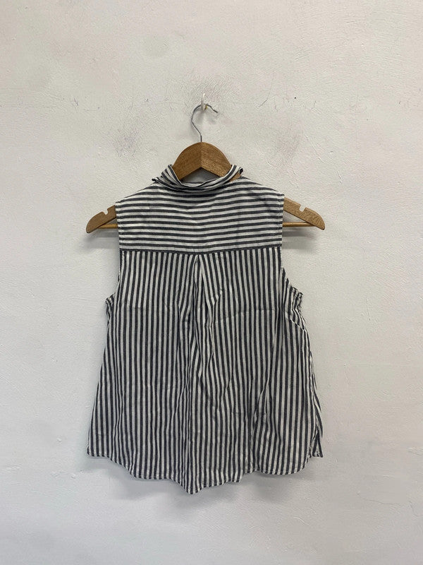 Stunning Walter baker striped pussy bow top UK M SS002