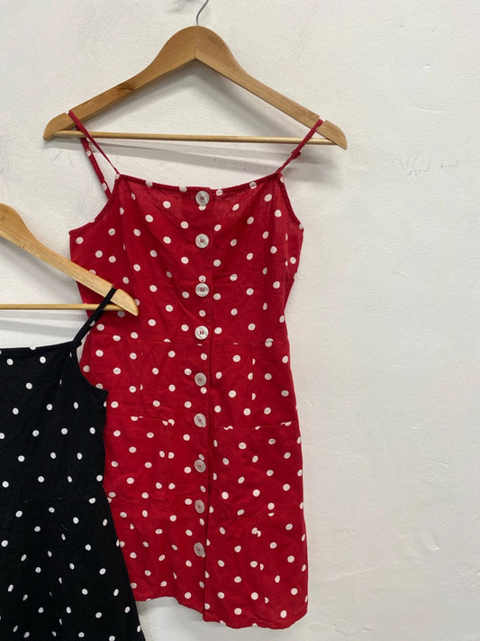 Stunning duo of polka dot summer dresses asos UK S #3 KM004