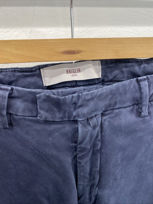 Briglia 1949 Slim Fit Blue Pants In Size 32/46 Made In Italy AG006