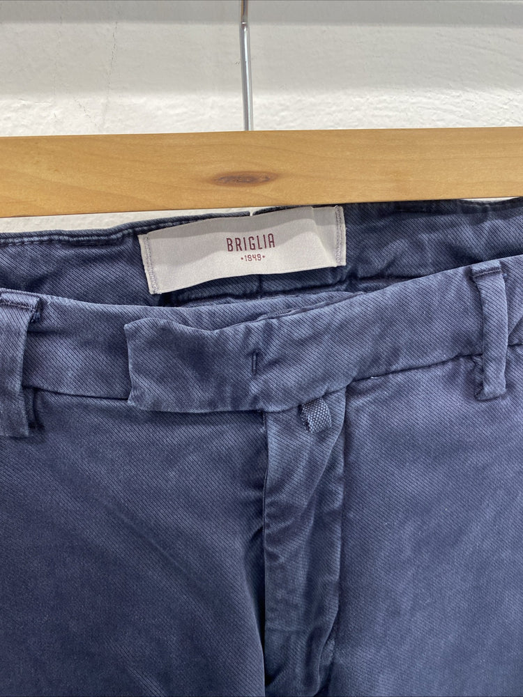 Briglia 1949 Slim Fit Blue Pants In Size 32/46 Made In Italy AG006