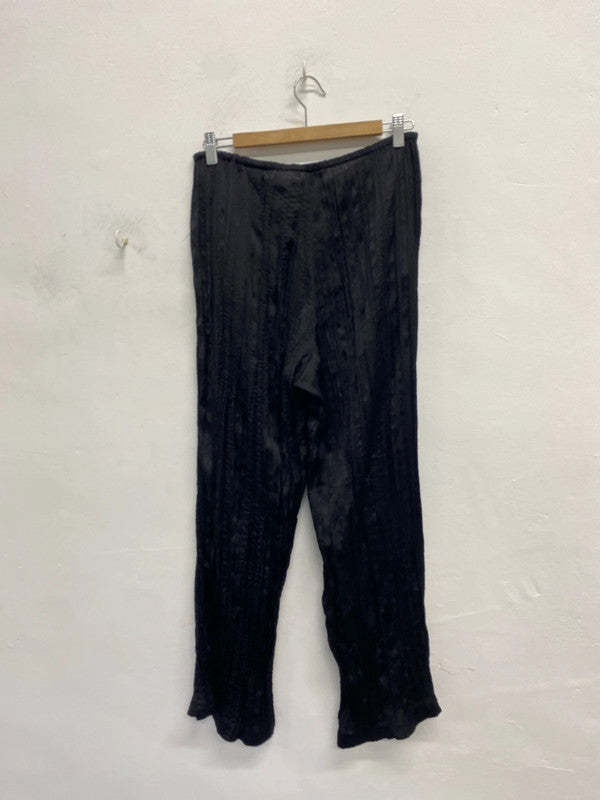 Lovely H&M pleated black Harlem pants UK M KS002