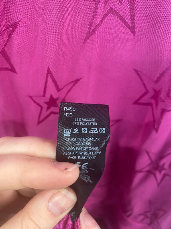 Very Fabulous Pink Starry Midaxi Dress UK 20 MD002