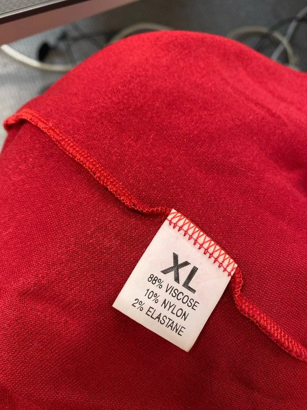 Lovely classics red black sparkle Diamante pattern top UK XL JW002