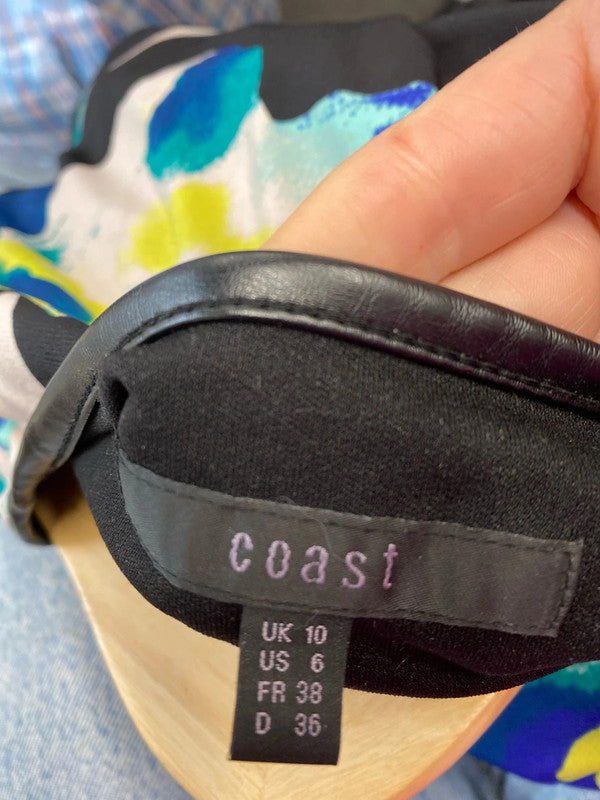 Fabulous Coast watercolour ruched occasion Dress Uk10 AG006