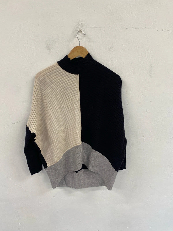 Stylish River Island colour block jumper uk 8 KM004