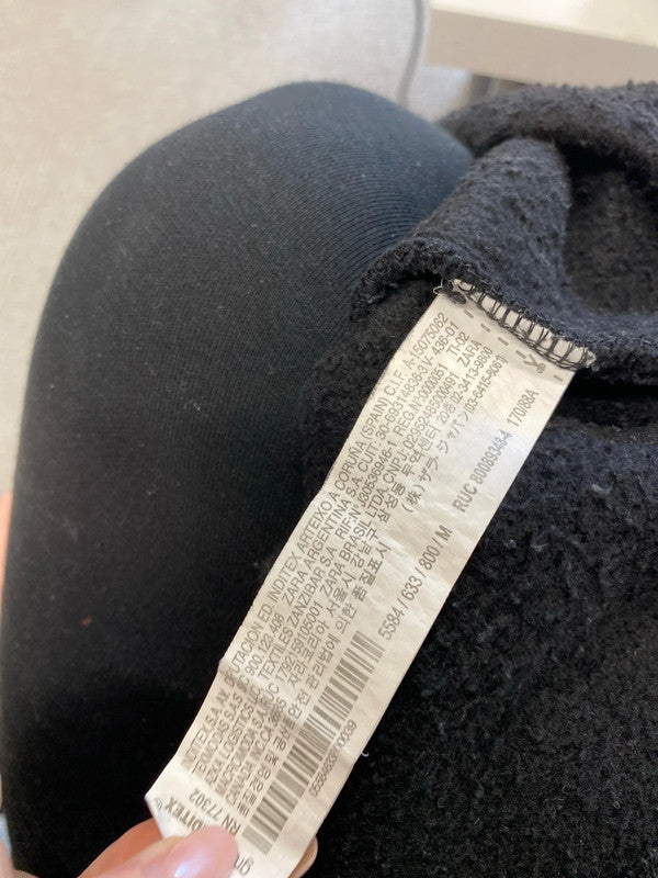 Lovely zara black frill neck jumper UK M JB001