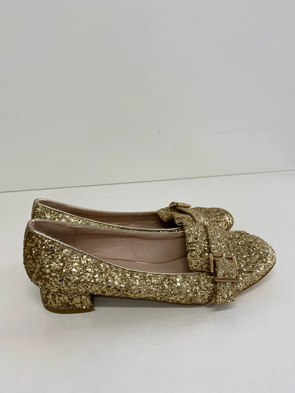 Fabulous Gold Glitter loafters by Topshop Uk7 EUR40 JH001