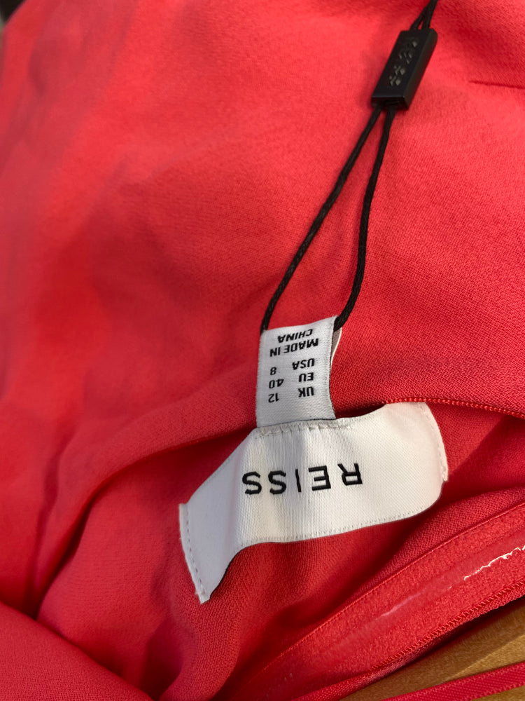 Fabulous Reiss Jordan Coral Cape Maxi dress Uk12 SS002