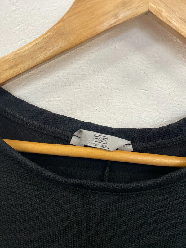 F&F Stylish Black Tunic Mini Dress UK 10 SW001