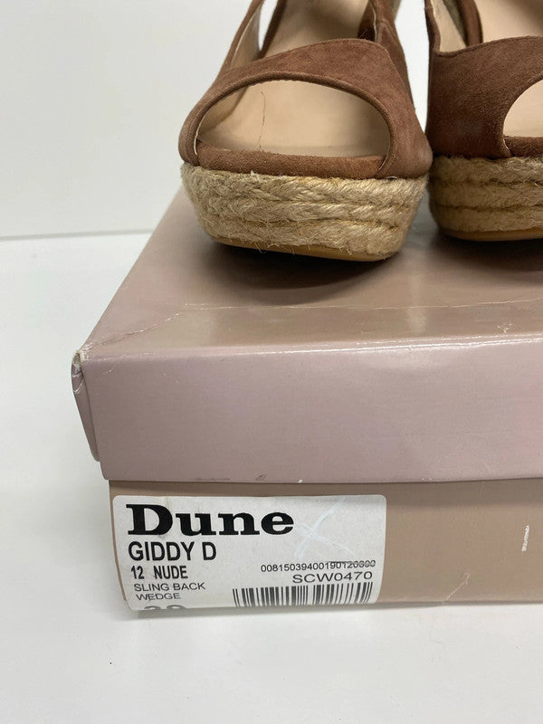 Fabulous Dune Tan espadrille wedge UK6 occasion parties NN001