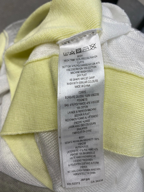 Lovely Great Plains white yellow cotton top UK XS AG006