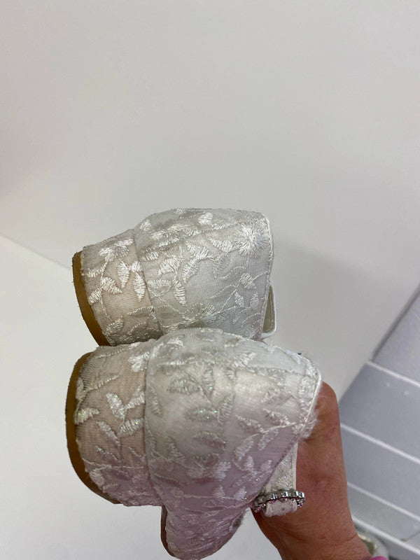 Fabulous Monsoon Cream embellished Shoes bridesmaid Uk3 JS004