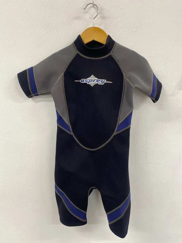 Summer fun Osprey shortie wetsuit black grey 6-8 CR002