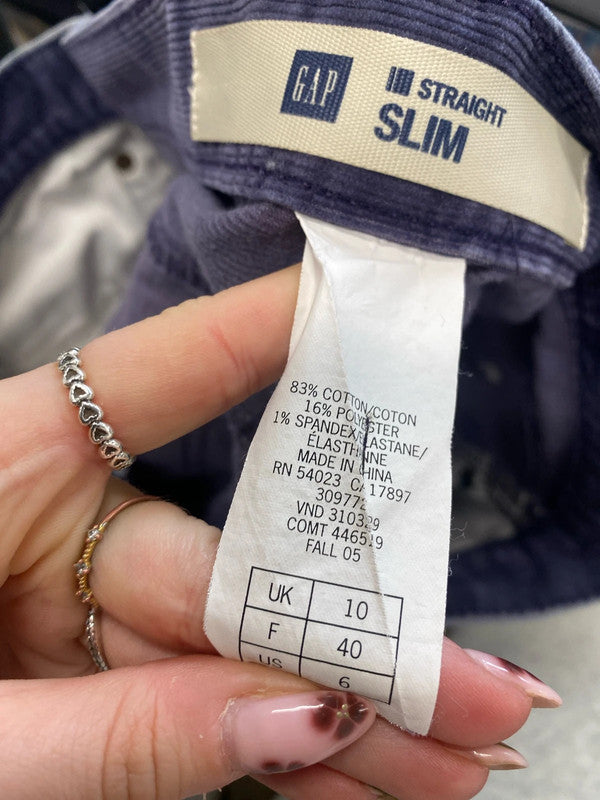 Lovely gap purple cord trousers UK 10 MM005