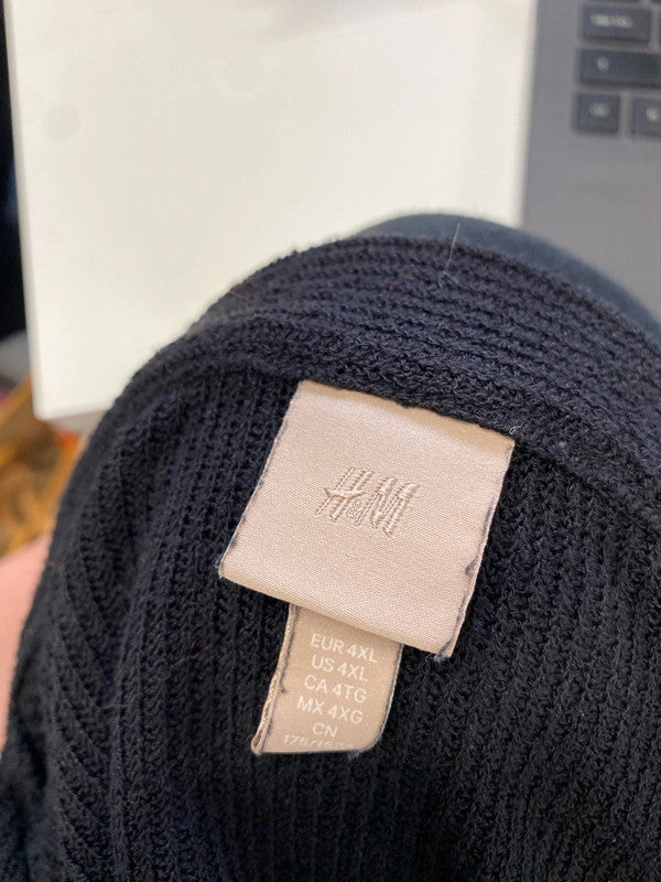 Lovely h&m black knit maxi dress sleeveless UK 4xL NC001