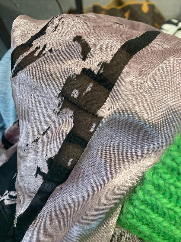 Fabulous semi sheer mauve scarf one size KM004