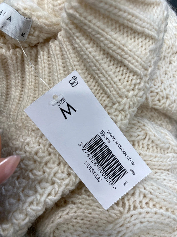 Lovely papaya cream knit jumper UK M JW002