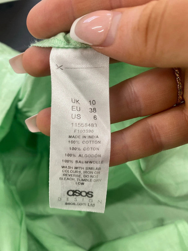 Stunning asos mint green baby doll dress uk 10 KS002