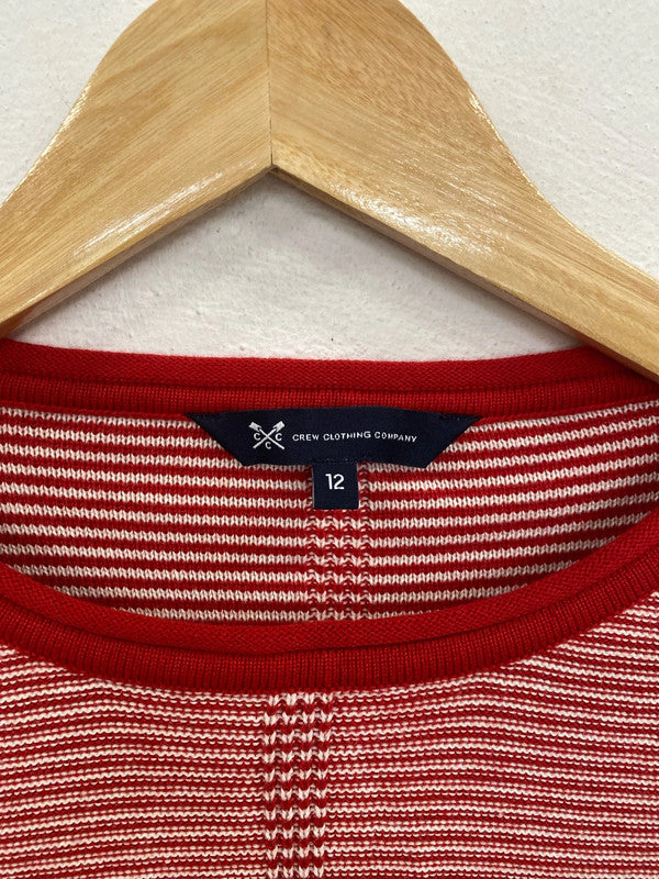 Crew Clothing Chic Red & White Stripe Jumper UK 12 MM005