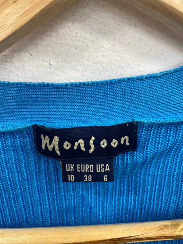 Monsoon Gorgeous Blue Tie Dye Ombré Cardigan UK 10 LW005