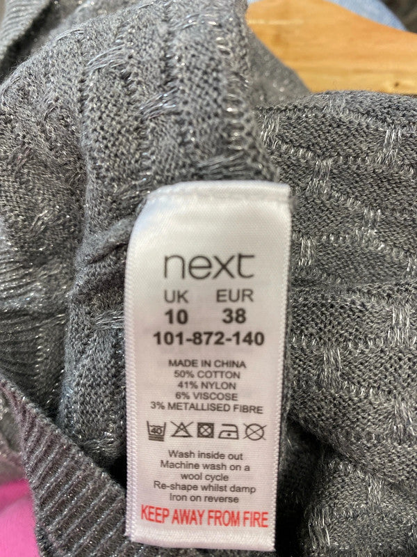 Fabulous Next shimmery knit jumper Uk10 classic JA002