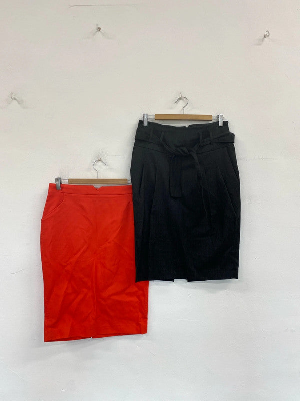 Zara Stylish Pencil Skirts Duo Size L #15 NN001