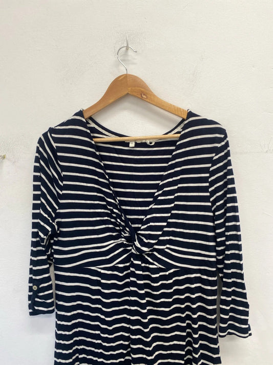 Fabulous fatface navy white striped jersey dress UK 12 LW005