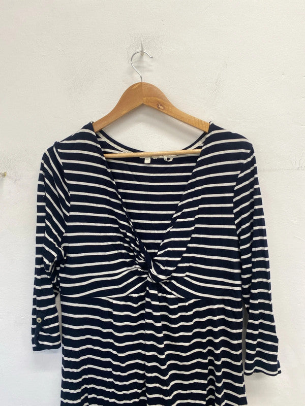 Fabulous fatface navy white striped jersey dress UK 12 LW005
