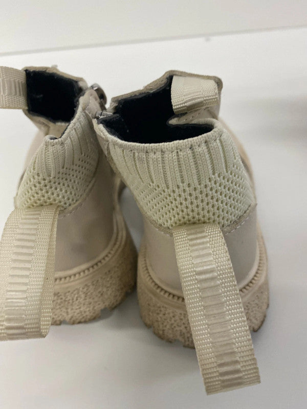 Fabulous bundle 5 Duo of girls ankle boots sparkly pink & cream uk26 JS005