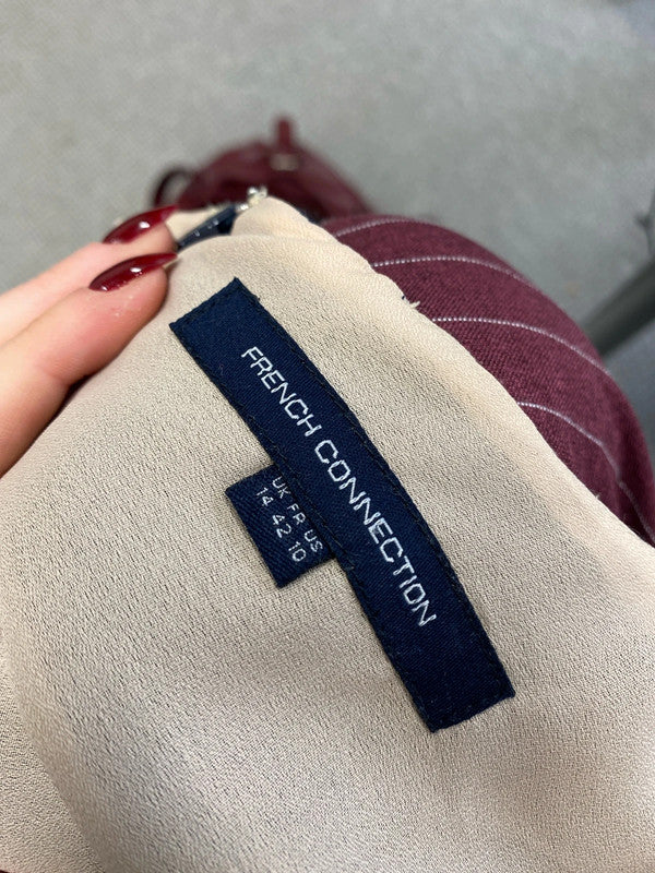 Lovely French connection navy lace midi dress UK 14 KN003