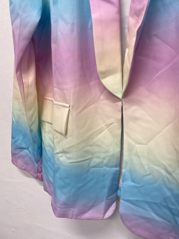 Fabulous rainbow Shein Blazer Uk XXL 16-18 rainbows 🌈 YM001