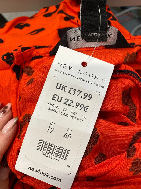 Lovely new look red leopard blouse nwt UK 12 NN001