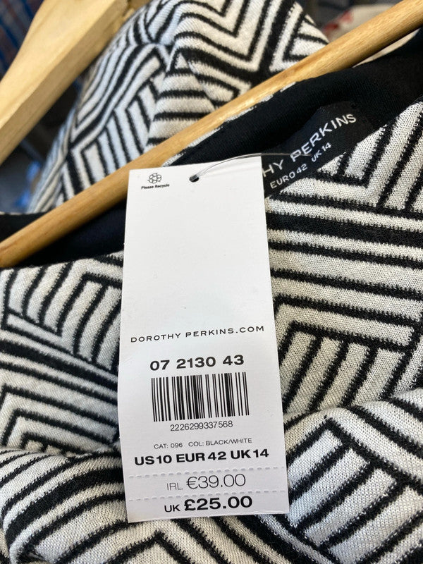 Fabulous Dorothy Perkins vintage vibe retro dress Uk14 New AO001