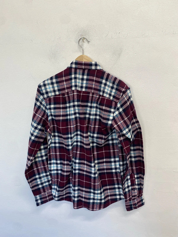 Fabulous primark checked shirt burgundy UK S GK002