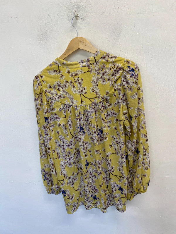 Lovely H&M x anna glover like botanical blouse nwt UK M IM001