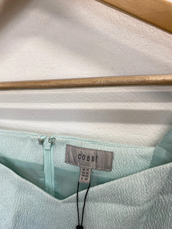 Fabulous Coast Ava Fit & flare Mint occasion dress Uk14 New JR001