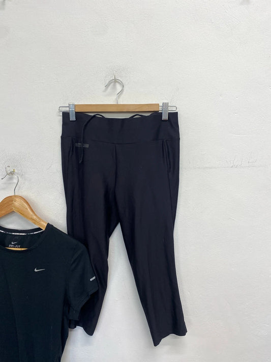 Fabulous trio of gym clothing Nike cropped leggings active tshirt #39 UK M LD003