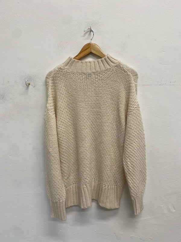 Lovely papaya cream knit jumper UK M JW002
