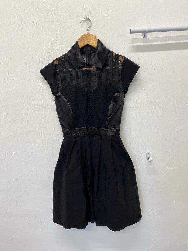 Fabulous Tempest fit & Flare dress mesh detail party dress Uk8 JH001